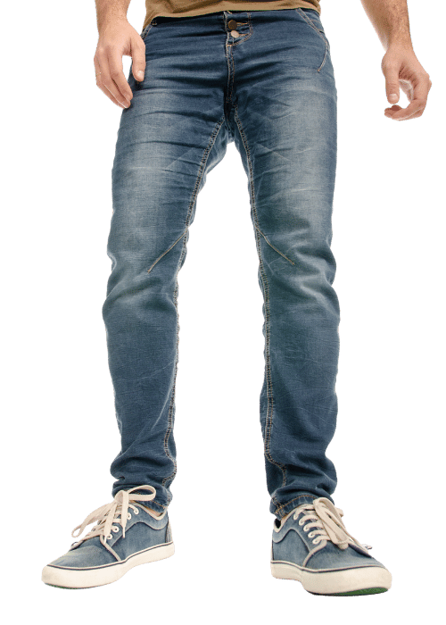 Men Loose Fit Mid Rise Light Blue Jeans