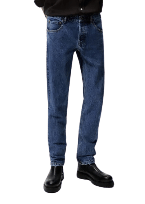 Men Jogger Fit Mid Rise Dark Blue Jeans